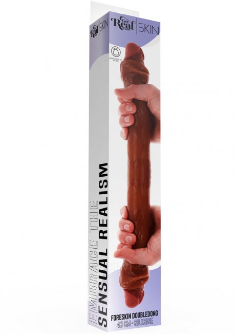 Silicone Foreskin Double Dong 46 cm