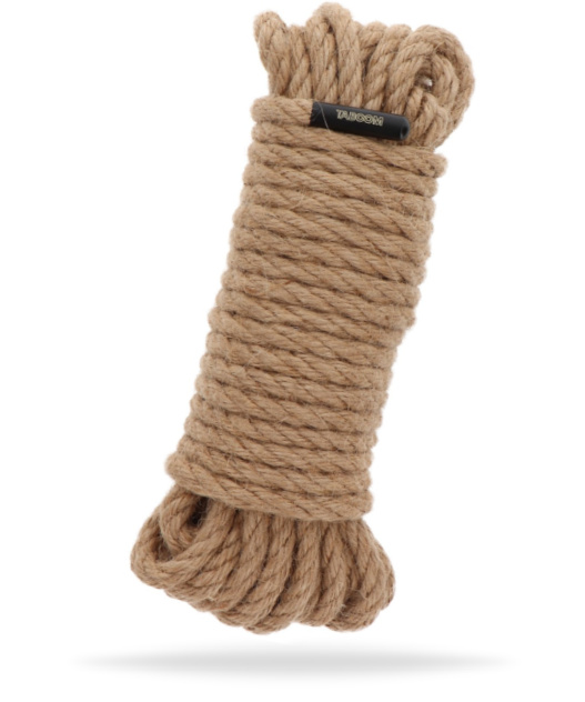 Högkvalitativt rep tillverkad av slitstark och naturlig hampa. Enkelt att använda och mångsidig. 10 meter långt.