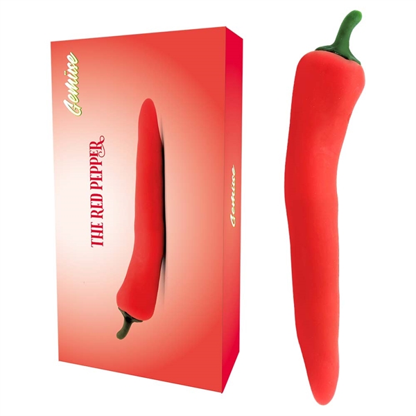 The Red Pepper - 10 Speed Vibrating Veggie - Röd uppladdningsbar vibrator med 10 vibrationslägen