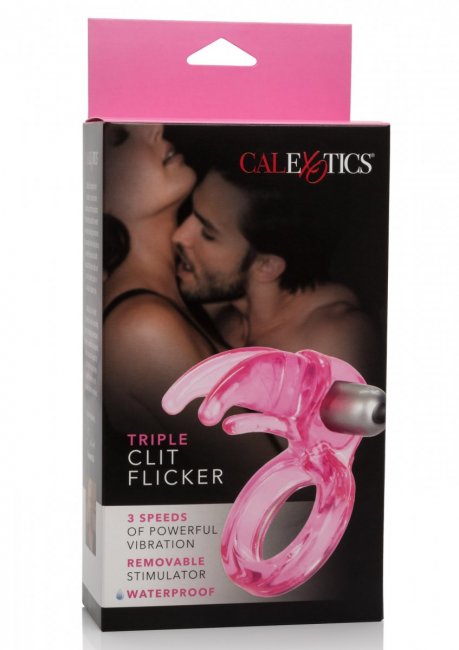 Triple Clit Flicker vibrerande penisring