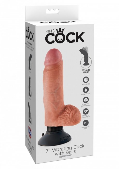 Realistisk dildo med en avtagbar sugkopp utrustad med multispeed vibrationer. Tillverkad av kvalitativ PVC och ABS.