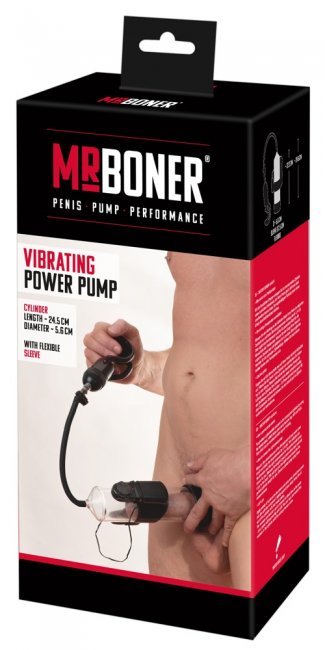 Vibrerande penispump som är enkel att använda. Avtagbar multispeed vibrator. Batteridriven. Praktiskt handtag. PVC.