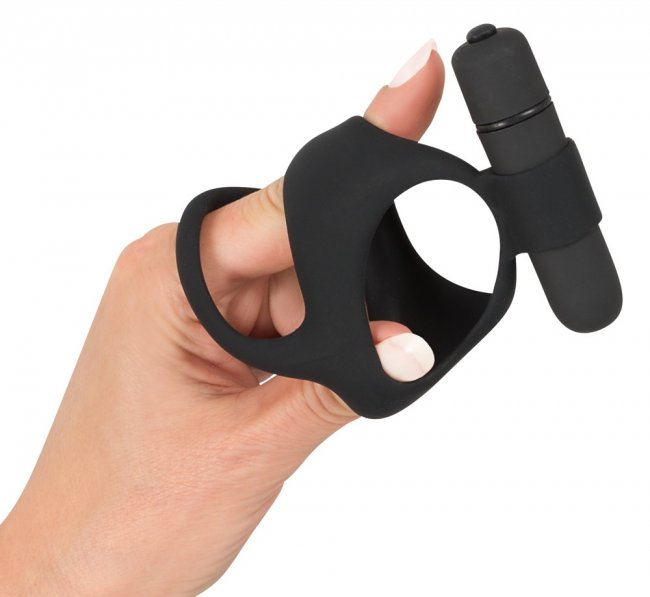 Vibro-cock Ring with Testicle Spreader