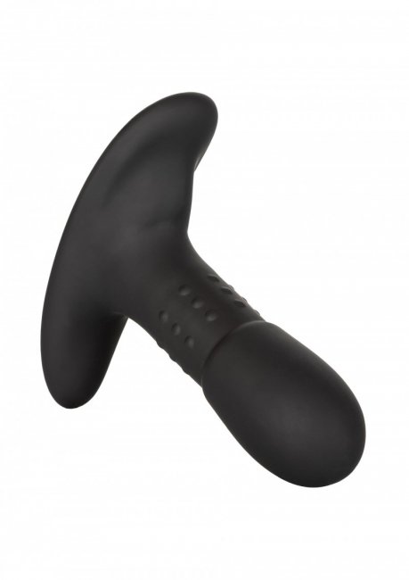 Svart analplugg tillverkad av silikon. Helt vattentät vibrator utrustad med 12 intensiva funktioner. Uppladdningsbar och skön