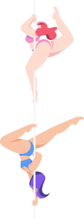 Strippor på strippstång